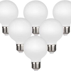 6 pk G25(G80) LED Edison Light Bulb 40W Equivalent Dimmable X002M7CQON